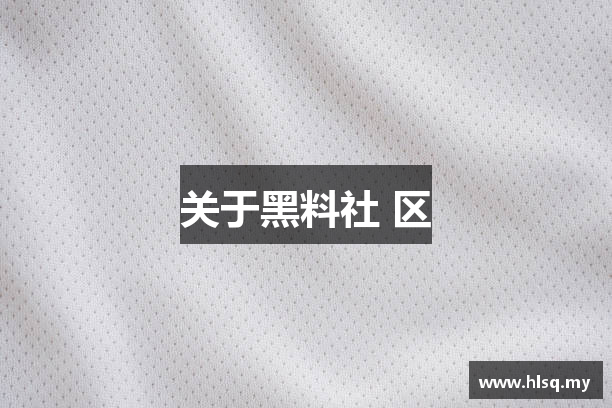 关于黑料社 区